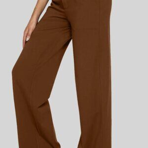G4FREE  Women's  Loose High-waist Business Casual Pants  29  size XL Dark Coffee